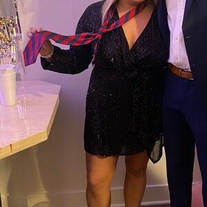 Pretty Little Thing black sequin dress